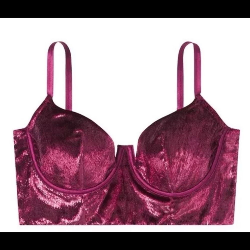 VICTORIAS SECRET VELVET SHIMMER LONGLINE BALCONET